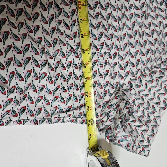 J Crew Flex Washed Slim Shirt Men XL Novelty Bird Print Short Sleeve Button Down - Picture 12 of 12